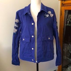 Lularoe Blue Floral Kenny Jacket